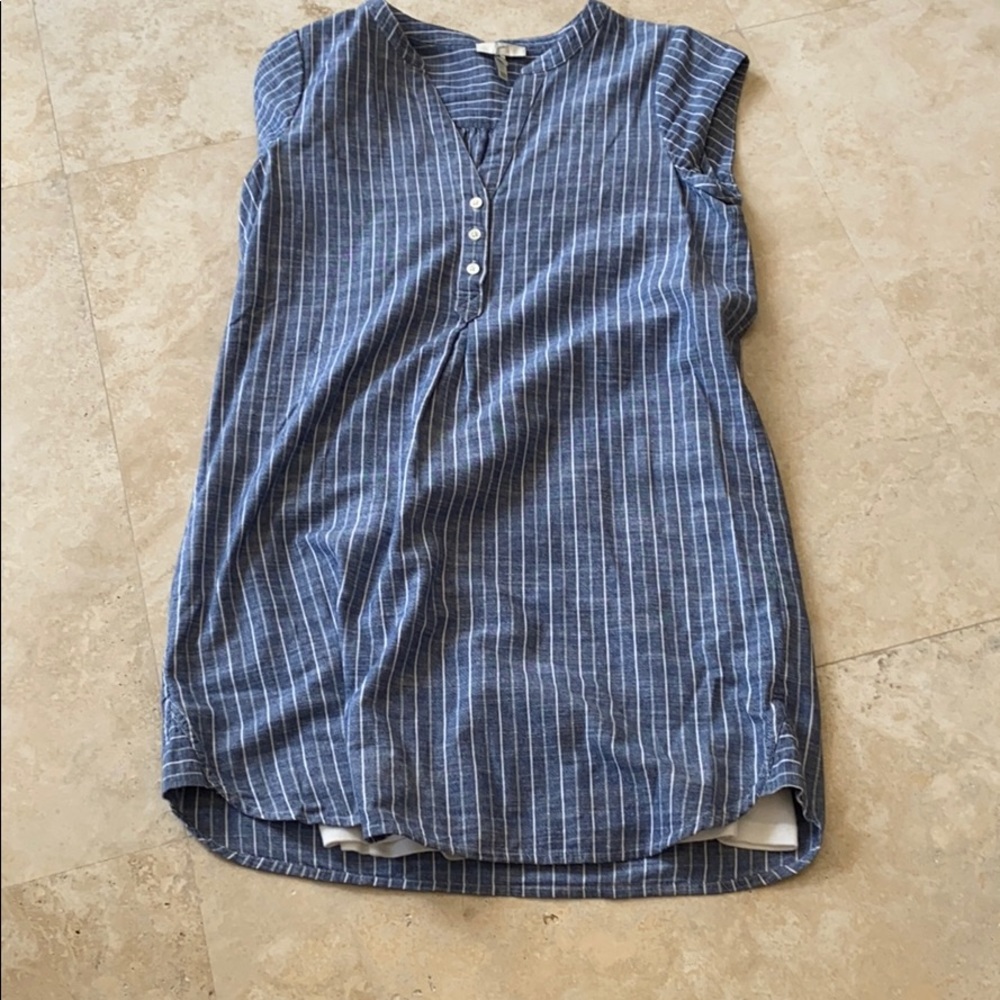 Joie blue and white stripe mini dress